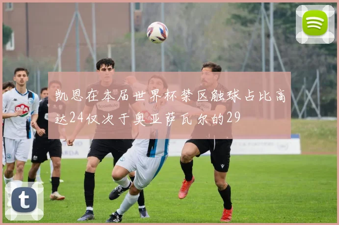 凯恩在本届世界杯禁区触球占比高达24仅次于奥亚萨瓦尔的29